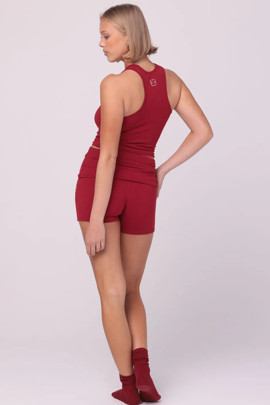 SASKI Shorts | Lounge Yoga Shorts | Cherry