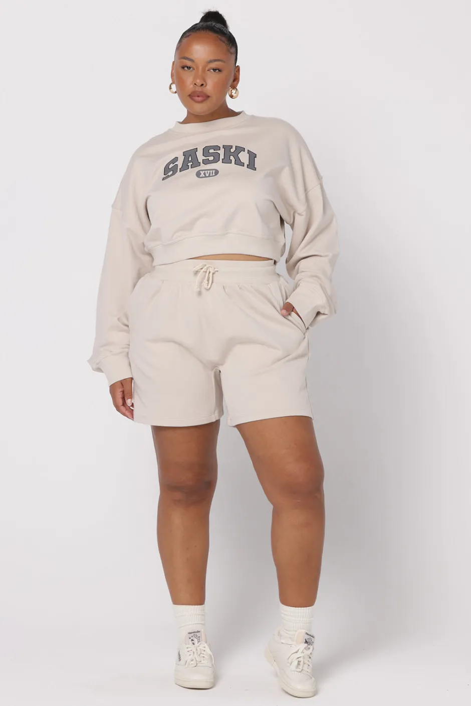 SASKI Shorts | Sweat Shorts | Stone