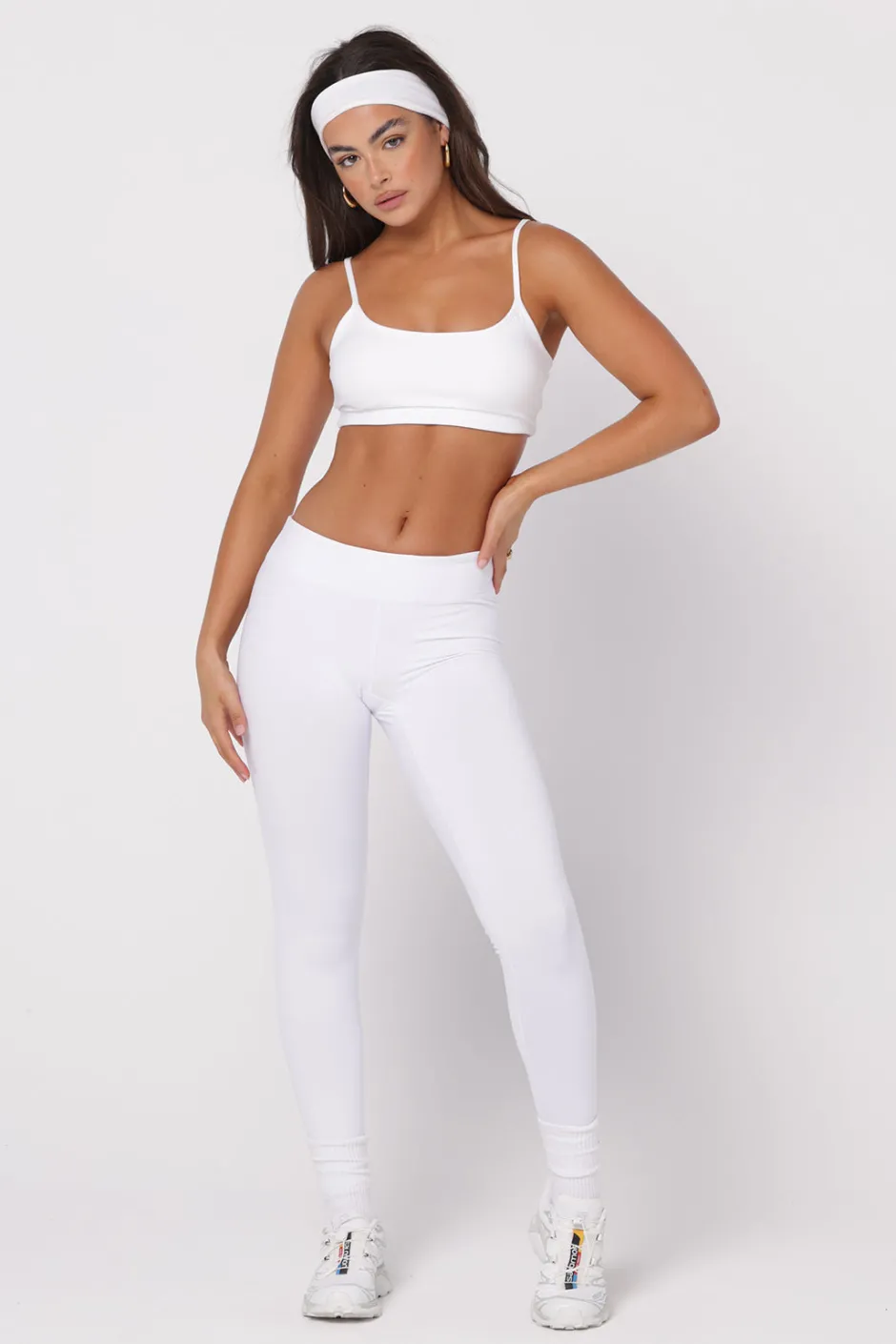 SASKI Bottom & Leggings | Mid Waist Leggings White